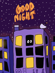 Night Eating Monster Outside House GIF