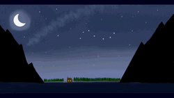 Night Sky Animated Art Mountains