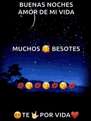 Night Sky Shooting Star Buenas Noches Amor  GIF