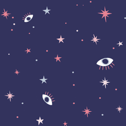Night Sky Stars Eyes Pattern