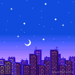 Night Sky Sunset City
