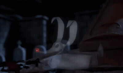 Nightmare Before Christmas Character Holding Skull Head GIF