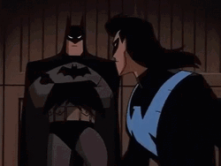 Nightwing And Batman Interacting Batman Adventures GIF