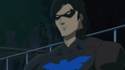 Nightwing Sharp Eyes Underneath Domino Mask GIF