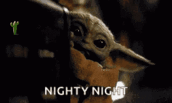 Nighty Night Baby Yoda GIF