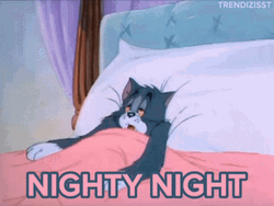 Nighty Night Tom Cat GIF