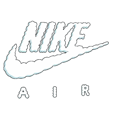 Nike Air Logo Made Of Clouds And Smoke Sticker
