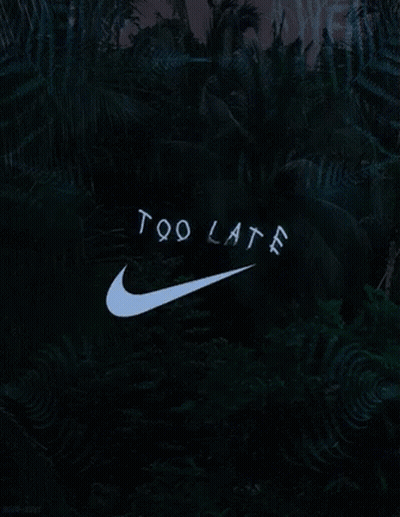 Nike Logo Lit Up In Dark GIF