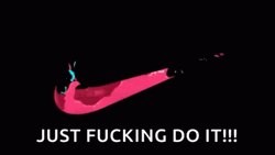 Nike Swoosh Logo Flashing Red Blue Colors GIF