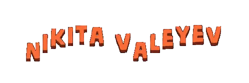 Nikita Valeyev Orange Logo Sticker