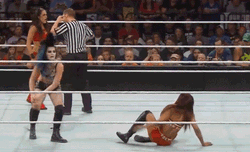 Nikki Bella WWE Intense Neck Choke GIF