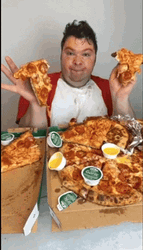 Nikocado Avocado Pizza Facial GIF