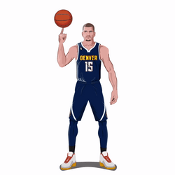 Nikola Jokic Animated Basketball  GIF