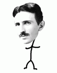 Nikola Tesla Stick Figure Dance GIF