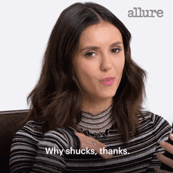 Nina Dobrev Awww Shucks Thanks GIF