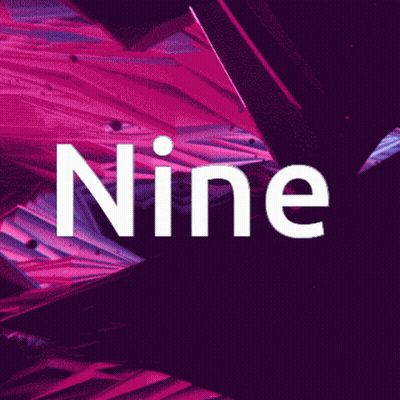 Nine On Purple And Pink Background GIF