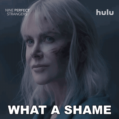 Nine Perfect Strangers Woman Bloody Face What A Shame GIF