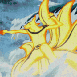 Nine Tails Naruto Fight In Water GIF