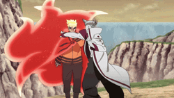 Nine Tails Naruto Versus Isshiki GIF