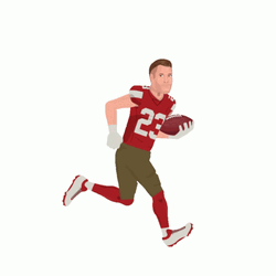 Niners Christian McCaffrey Animation GIF