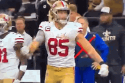 Niners George Kittle Chest Rumble GIF