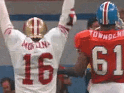 Niners Montana's Intense Cheers GIF