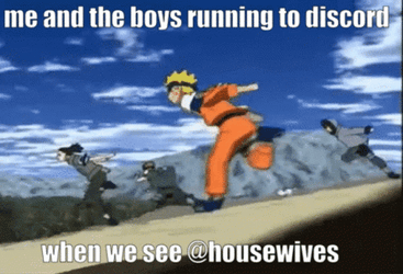 Ninja Friends And Naruto Running To Discord GIF
