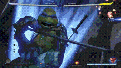 Ninja Turtle And Superman Video Game GIF