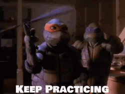 Ninja Turtle Keep Practicing GIF
