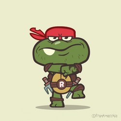 Ninja Turtle Raphael Dancing With Angry Expression GIF