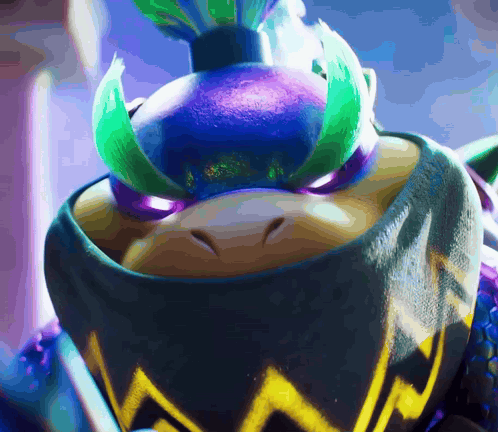 Ninja Turtle With Purple And Green Mask GIF