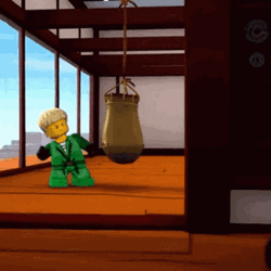 Ninjago Lloyd Montgomery Punching Bag Swing GIF