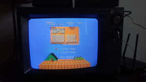 Nintendo Super Mario Bros Game In Vintage Tv