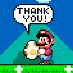Nintendo Super Mario Saying Thank You
