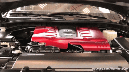 Nissan Patrol SUV Red Engine GIF
