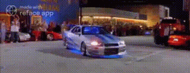 Nissan Skyline R34 Paul Walker Reface App GIF