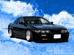 Nissan Skyline R34 Shaking Cloudy Sky GIF