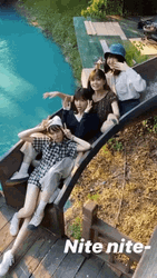 Nite Nite Friends Looking Up Waving Bye GIF