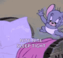 Nite Nite Sleep Tight Nibbles Tm And Jerry GIF