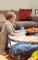 No Baby Grabbing Glass Don't Do It GIF