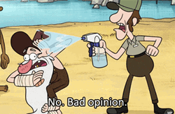 No Bad Opinion Spray Bottle GIF