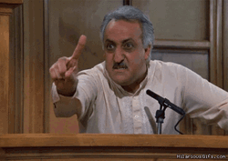 No! Brian George Finger Gesture GIF