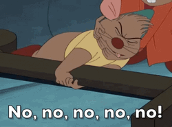 No! Cinderella Gus Gus Mouse GIF