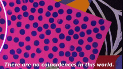 No Coincidences In This World Colorful Background GIF