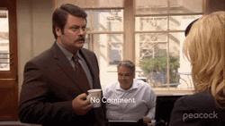 No Comment Ron Swanson Parks And Recreationn GIF