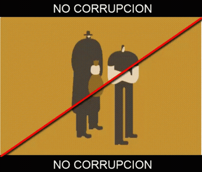 No Corruption Poster With Two People GIF