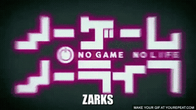 No Game No Life Zarks Logo Glowing In Dark GIF