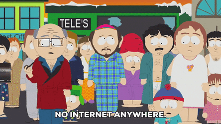 No Internet Anywhere South Park GIF