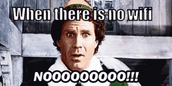 No Internet Big Elf Shouts GIF