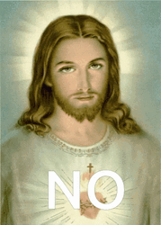 No Jesus Christ Glowing Halo GIF